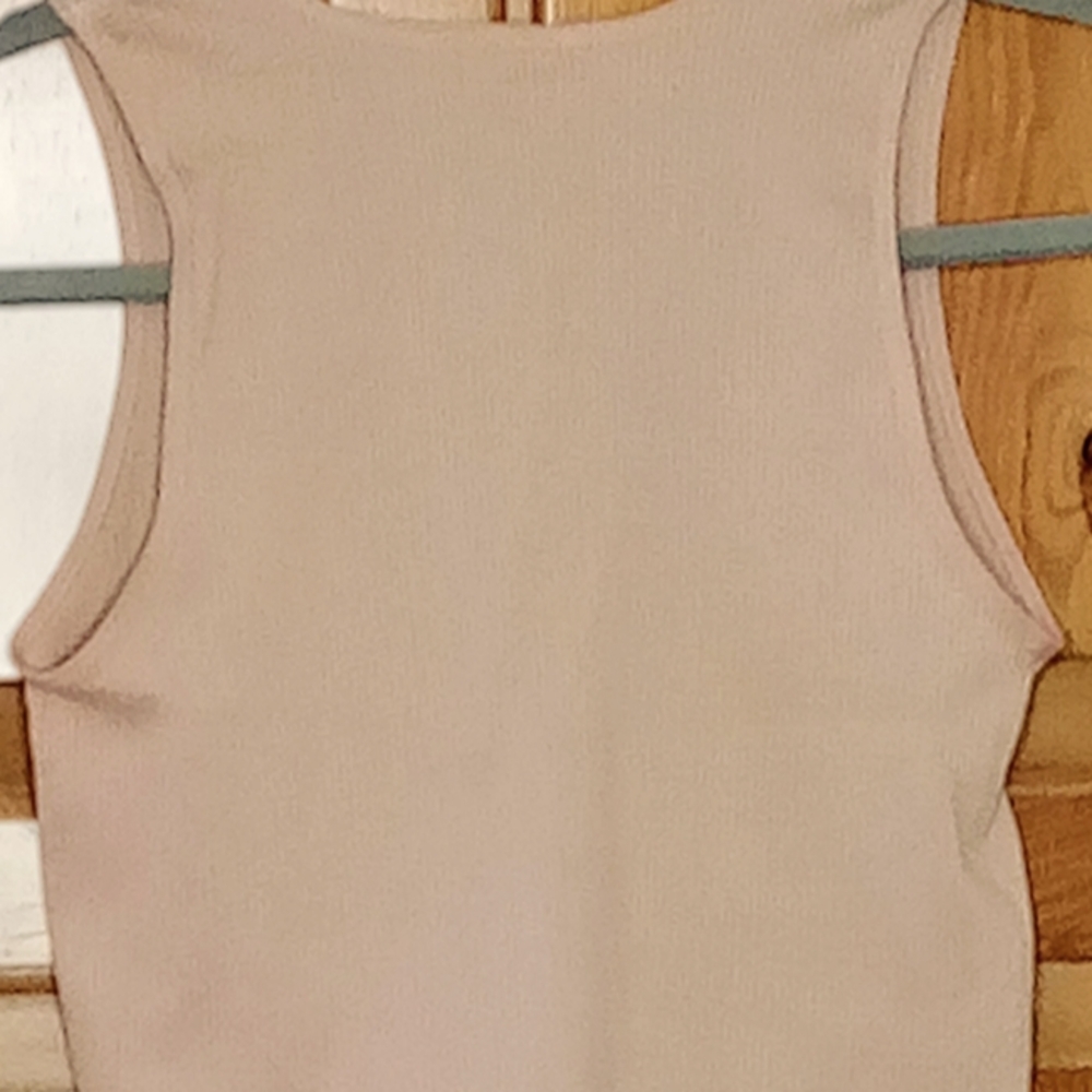 Urban Outfitters NWT Nude Ribbed Deep V Bodysuit Large - Picture 5 of 6